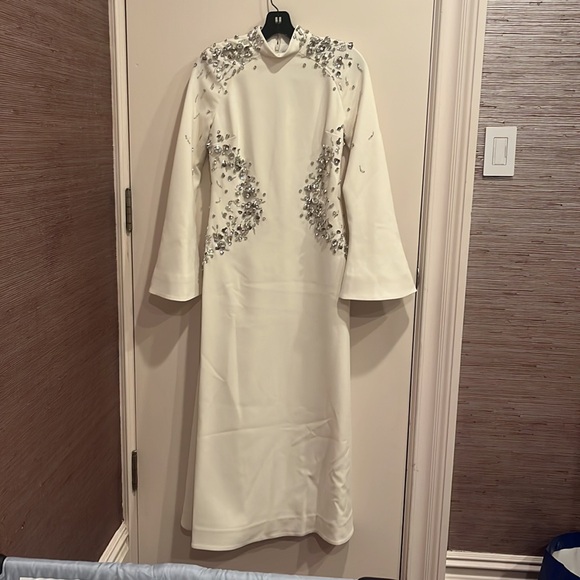 NWT Simkhai Odetta Midi Dress in Natural White Size 0 - Picture 7 of 10